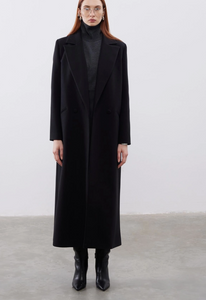 "Mystic" Oversized Black Double-Breasted Coat