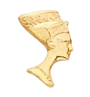 Load image into Gallery viewer, 14K Yellow Gold Nefertiti Studs
