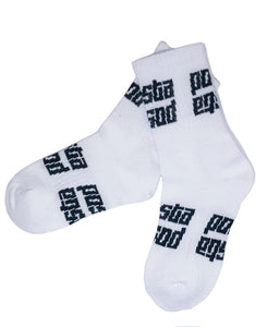 French Vanilla "Tetris" Kids Sport Socks.