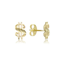 Load image into Gallery viewer, 14K Yellow Gold Money $ Studs