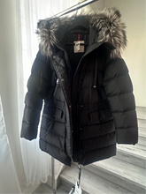 Load image into Gallery viewer, Moncler Down Coat with Silver Fox Fur XL