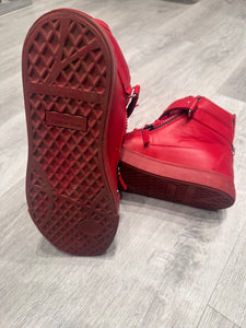 Giuseppe Zanotti Men’s Red Leather London Sneakers