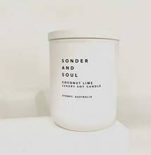 Load image into Gallery viewer, Sonder and Soul Coconut &amp; Lime Scented Soy Candle