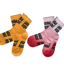 Load image into Gallery viewer, French Vanilla &quot;Tetris&quot; Kids Sport Socks.