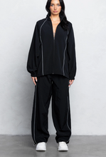 Load image into Gallery viewer, “Mastery” Zip-Up Tracksuit Set w/ Reflective Piping Trim