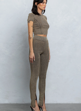 Load image into Gallery viewer, Washed Rib Crop Top and Leggings Set